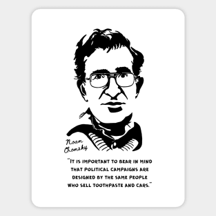 Noam Chomsky Portrait and Quote Magnet